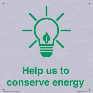 Help us to conserve energy 